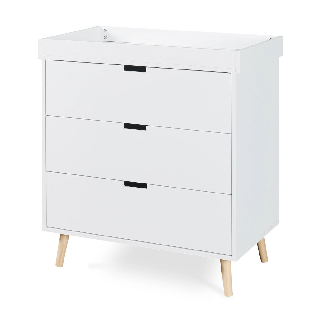 Cassettiera con Piano Fasciatoio Rimovibile 92 x 84 x 50 cm - Bianco [en.casa]