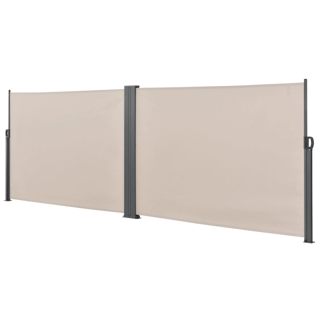 Tendalino parasole doppio parasole metallo e poliestere 160 x (2 x 300) cm beige 03_0001633