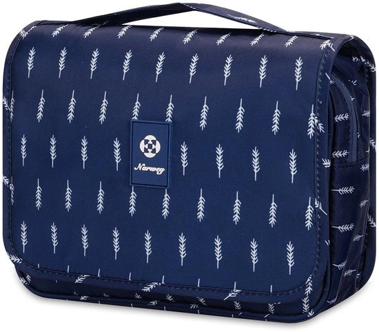Toilettes per donne - Toilette penne per donne e uomini Borsa cosmetica - Asciugamano da bagno (pennello blu)
