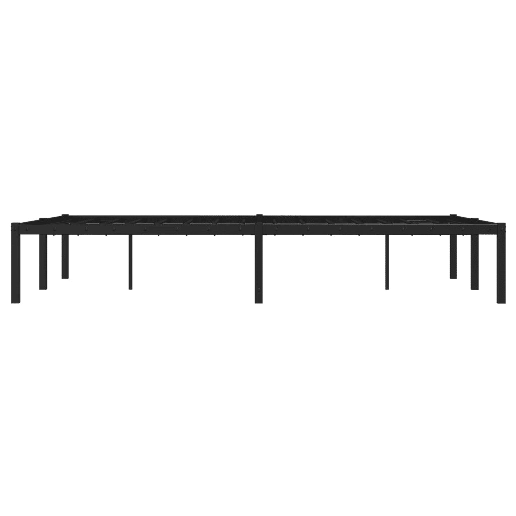 Letto matrimoniale | Letto per adulti | Giroletto in Metallo Nero 120x190 cm