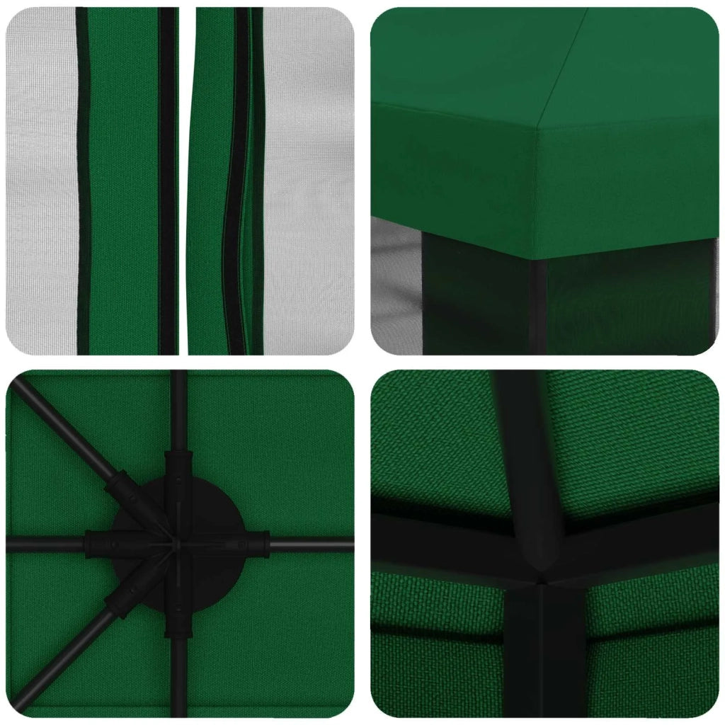 Gazebo da giardino con pareti laterali 4 × 3 m Verde 900389