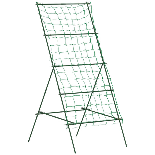 Supporto per Piante Rampicanti 101x133x227 cm a Livelli Regolabili con Rete in Acciaio PE e PP Verde