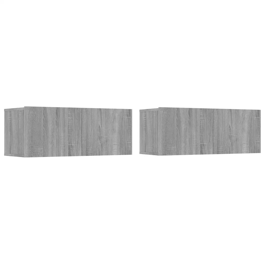 Mobili Porta TV 2pz Grigio Sonoma 80x30x30 in Legno Multistrato cod mxl 20241