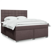 Giroletto a Molle con Materasso Marrone Scuro 180x200cm Tessuto 3290570