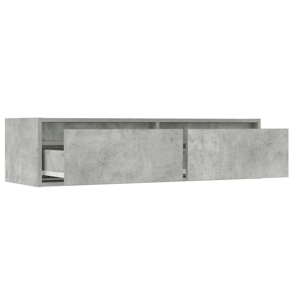 Mobile Porta TV con Luci LED Grigio Cemento 100X35,5x25 cm 860241