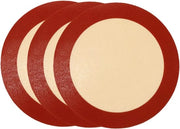Set di 3 Tavole di Silicone per Pizza e Dolci - Antiscivolo, Resistente al Lavastoviglie, Forme Ronde per Cottura Salutare