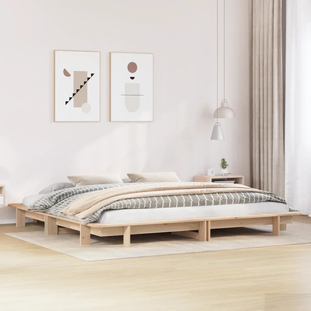 vidaXL Letto senza Materasso 200x200 cm in Legno Massello di Pino