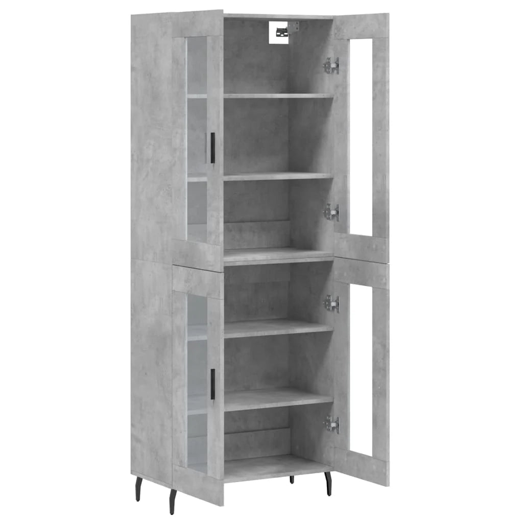 Buffet credenza cassettiera armadio mobile contenitore organizer cucina soggiorno salotto alto 69,5 x 34 x 180 cm legno ingegnerizzato grigio 02_0034698