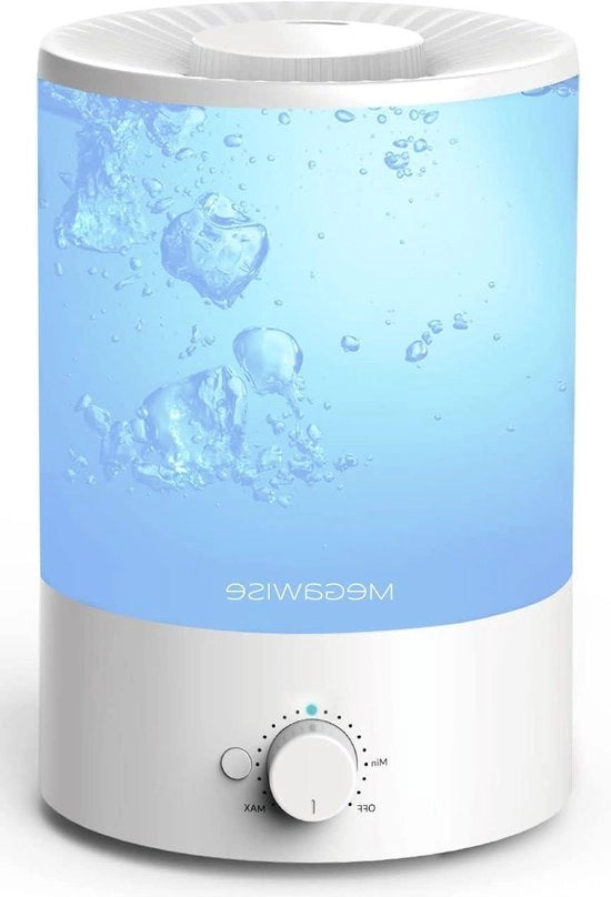 Bevaglio dell'aria per la camera da letto 24 dB ultrasuono con filtro per acqua per bambini materiale PP luce notturna diffusore per oli essenziali.