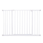 EasyComfort Cancellino per Cani di Sicurezza Estensibile da 76-107cm Montaggio a Pressione, Metallo e Plastica, Bianco
