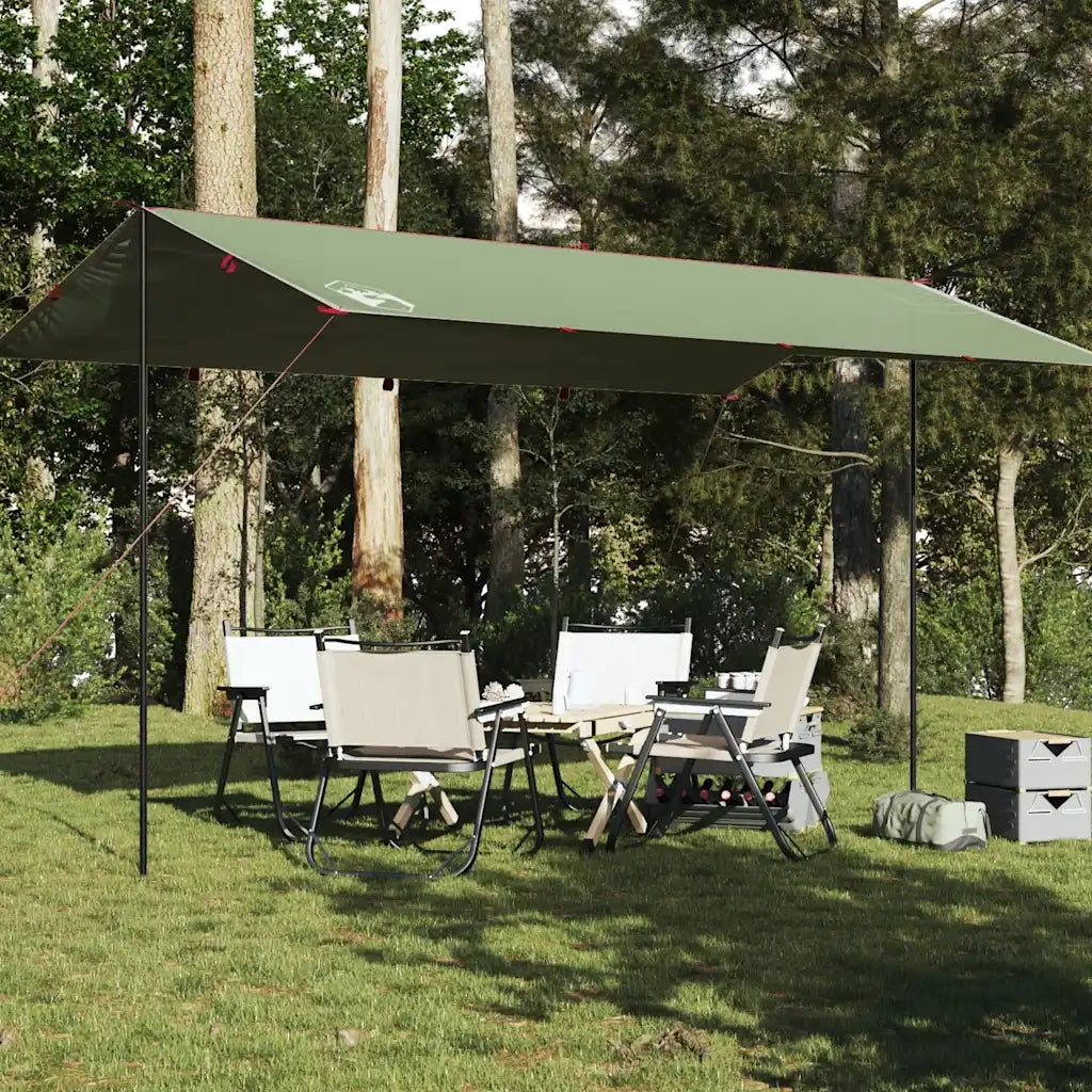 Telone da campeggio | Tenda da campo Verde 500x294 cm Impermeabile