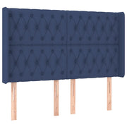 Testiera | Testata ad Orecchio Blu 163x16x118/128 cm in Tessuto