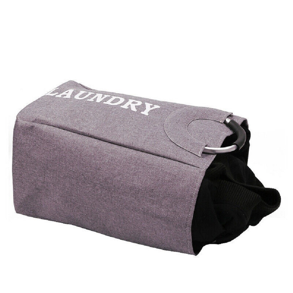 Trade Shop - Borsa Cesto Porta Biancheria Contenitore Bucato Con Manici -