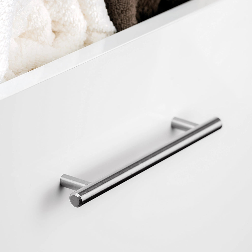 Maniglie per Mobile 12 mm Interasse 256 mm Acciaio Nichel Satinato 10 Pezzi Emuca