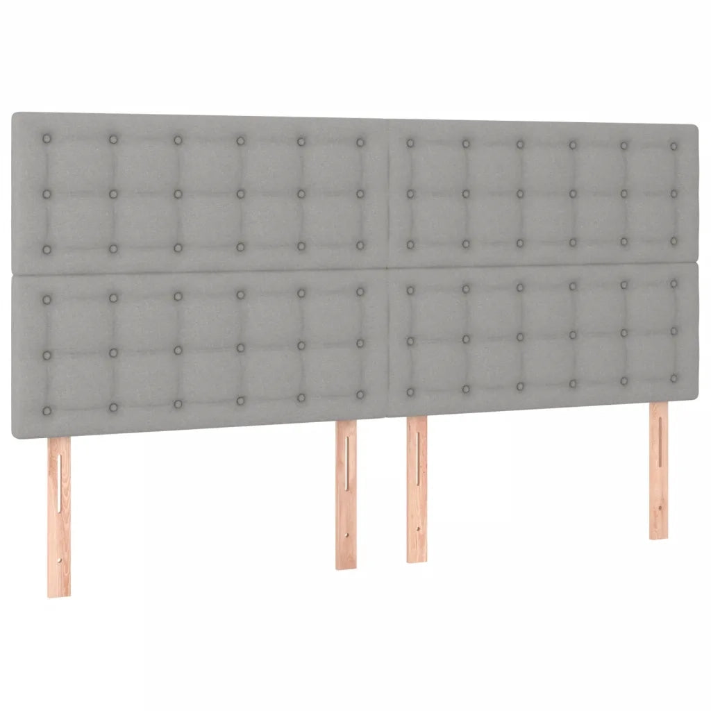 Giroletto a Molle con Materasso Grigio Chiaro180x200 cm Tessuto 3131769
