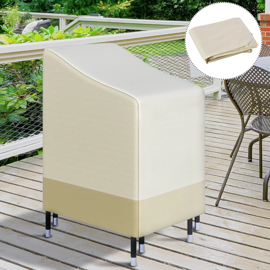 Housse de Protection per Sedie da Giardino Impilabili ¨C Zephmum ¨C Beige 90x70x115 cm