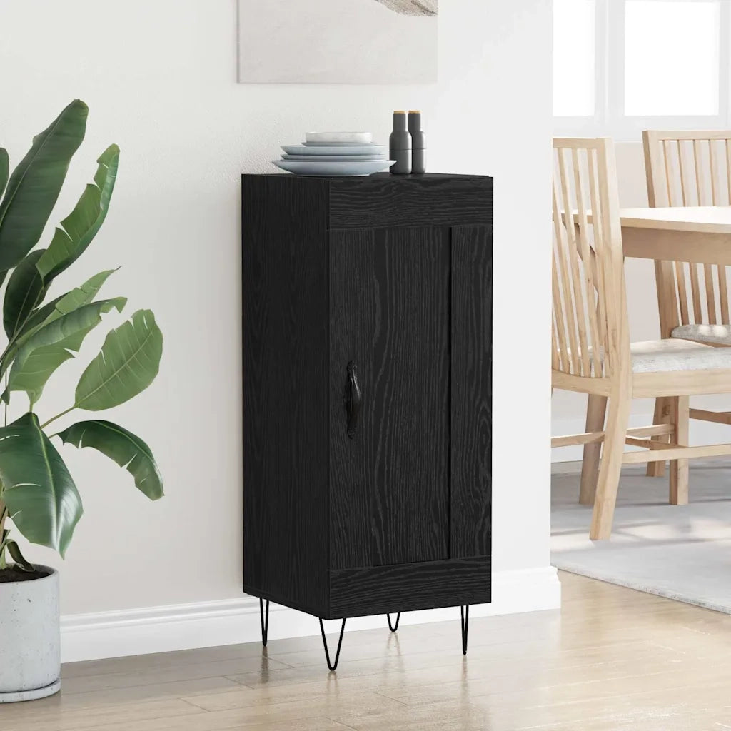 Credenza | Madia | Buffet da pranzo | Armadio da pranzo Rovere Nero 34,5 x 34 x 90 cm
