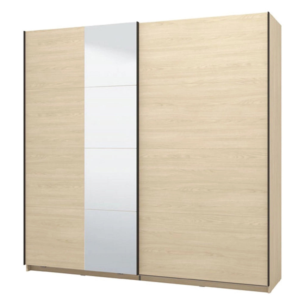 Armadio Camera da Letto Palestro, Guardaroba Grande Appendiabiti, 220x217.5h cm Marrone Rovere
