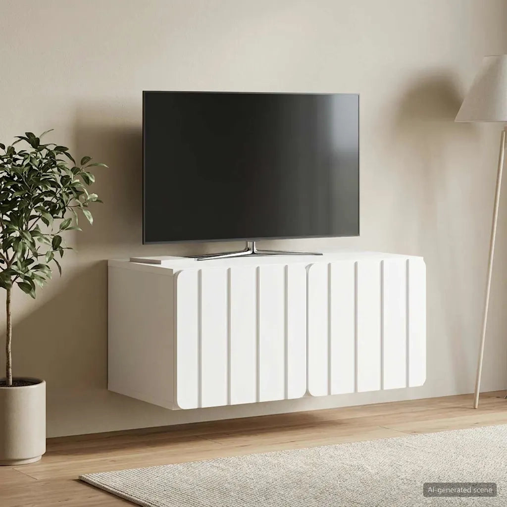 Mobile Porta TV da Muro Bianco 59,5 x 41 x 30 cm 898335