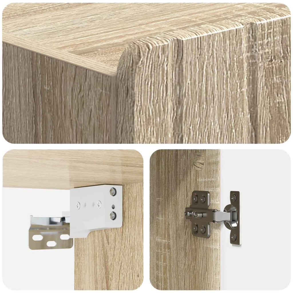 Mobiletto a muro Rovere Sonoma 66 x 34,5 x 92 cm 898227