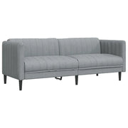Divano | Divano da soggiorno | Sofa a 3 Posti Grigio Chiaro in Tessuto