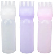 Set di applicazione per capelli con 3 flaconi e scala di capacità - Strumento di styling multifunzionale - Disegno di estrusione semplice - Dosaggio preciso - Leggero e compatto - Set di applicazione per capelli