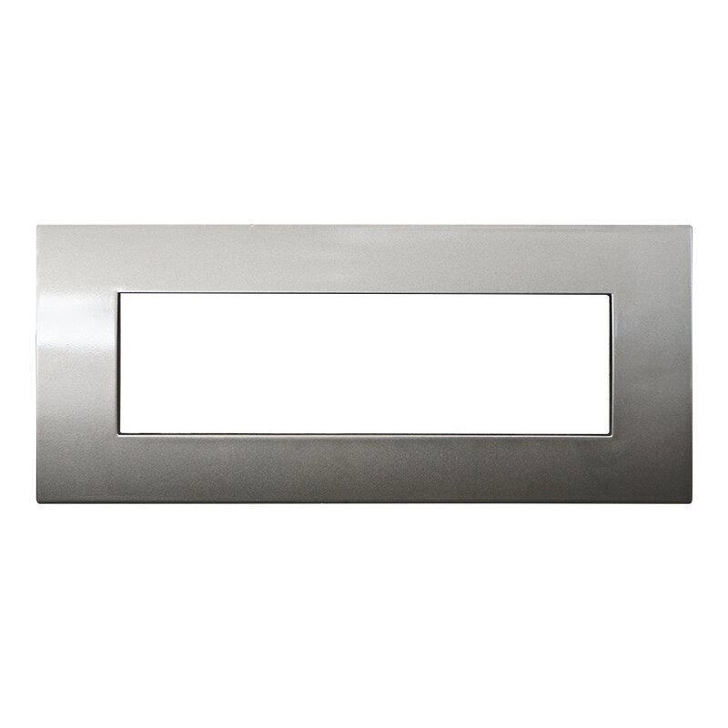 Placca Plastica Serie Venus 7P Colore Bronzo Compatibile Con Vimar Arke