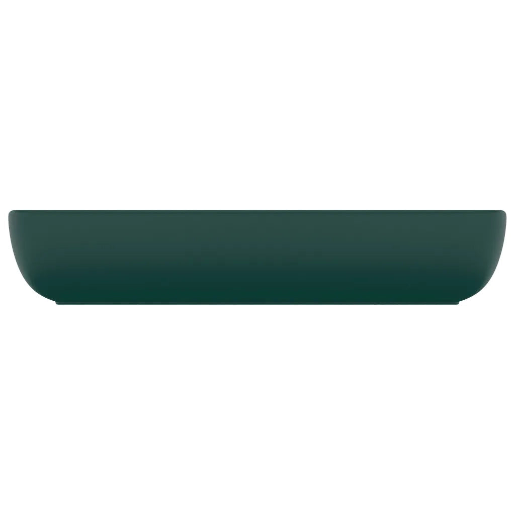 Lavabo Lusso Rettangolare Verde Scuro Opaco 71x38 cm Ceramica cod mxl 43253