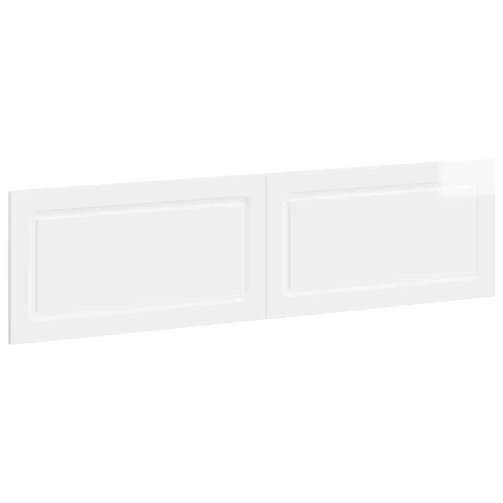Testiera da Muro UTRECHT Bianco Lucido Legno ingegnerizzato 897809