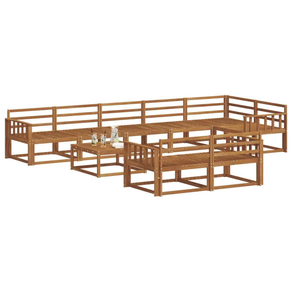 Set di divani da esterno 9 pcs Naturale 3367782