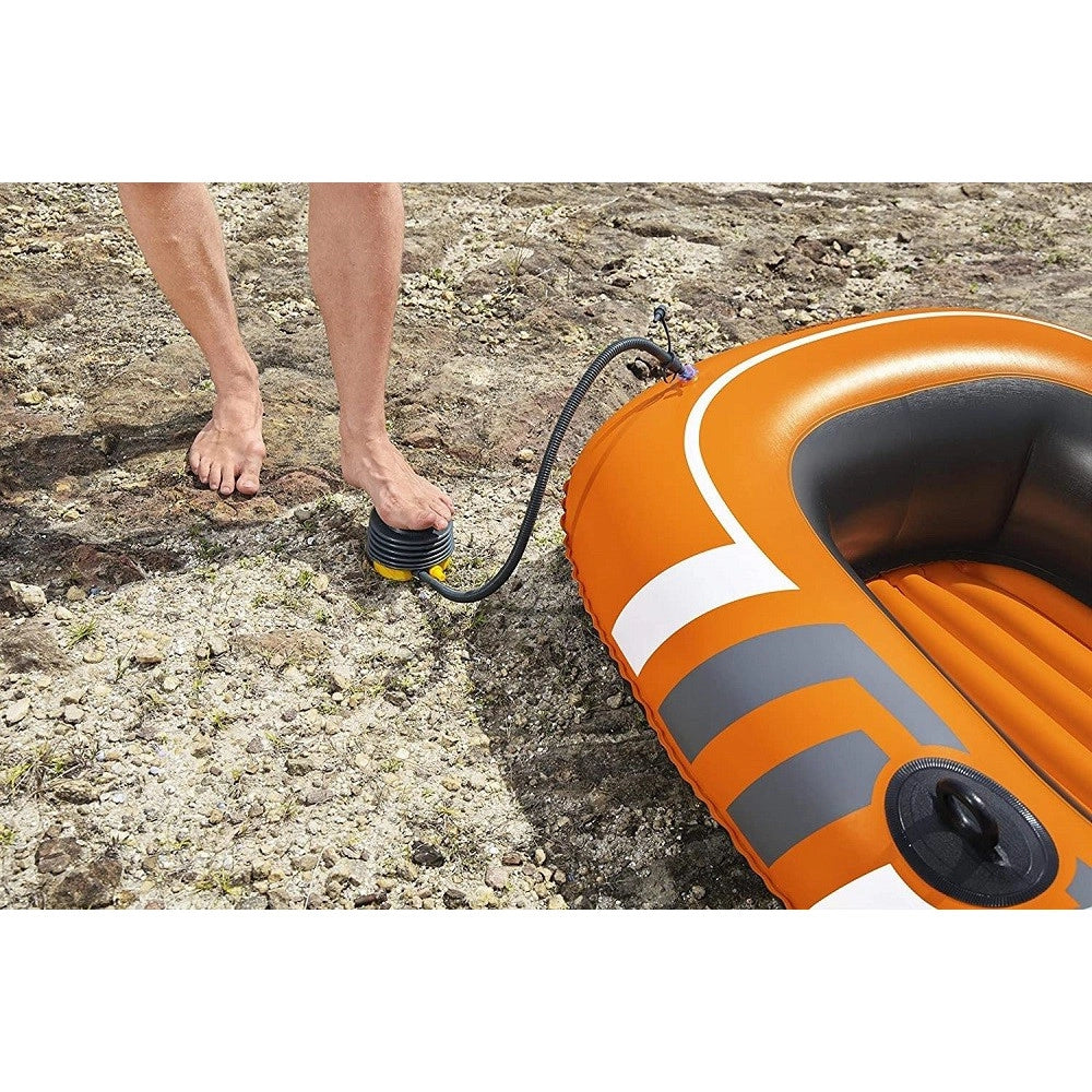 Trade Shop - Pompa Ad Aria Di Gonfiaggio A Piede 13 Cm Air Step Con Adattatori Valvole 62147 -