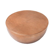 Tavolino basso TRIANE 60 cm in alluminio bronzo martellato – Tavolino basso rotondo design