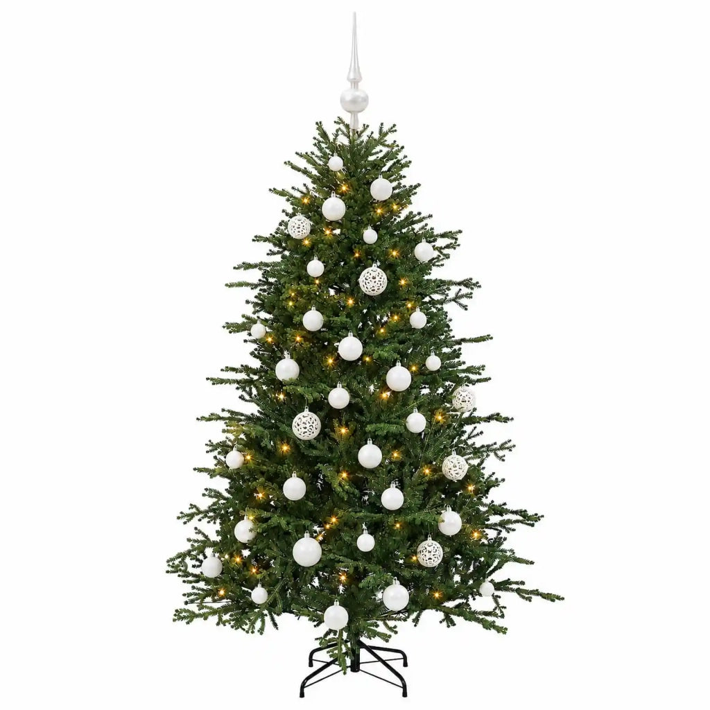 Albero di Natale artificiale con palline 120 cm 150 LED 3466073