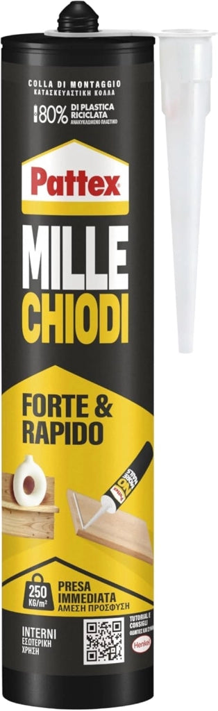 Pattex Millechiodi Forte e Rapido 400 g 2 Pezzi