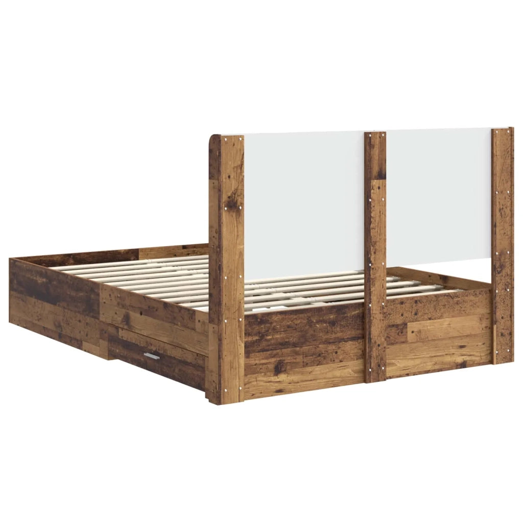 Struttura del letto con stoccaggio e testata Legno antico 3414139