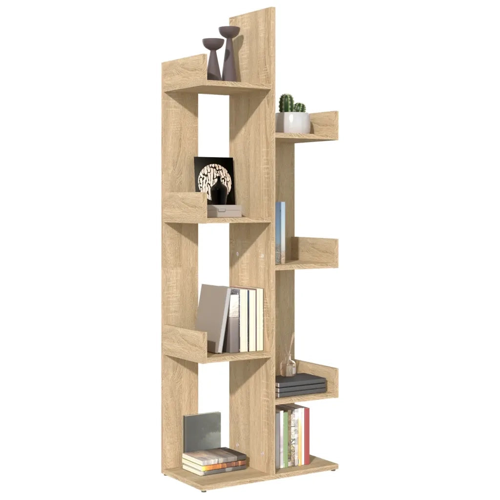 Libreria-Scaffale per Libri-Mobile di Stoccaggio Rovere Sonoma 48x25,5x140 cm in Truciolato