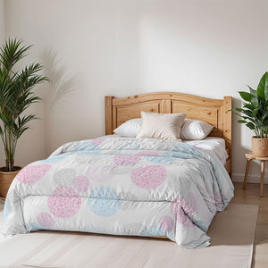 Trapunta Invernale Singola Stampata in Microfibra 200gr Double Face Molecole