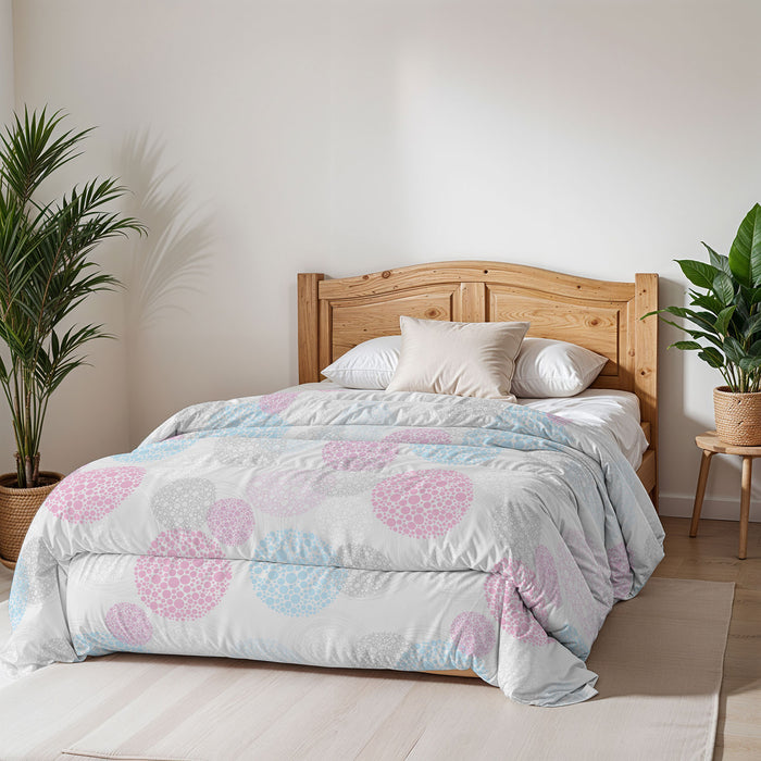 Trapunta Invernale Singola Stampata in Microfibra 200gr Double Face Molecole