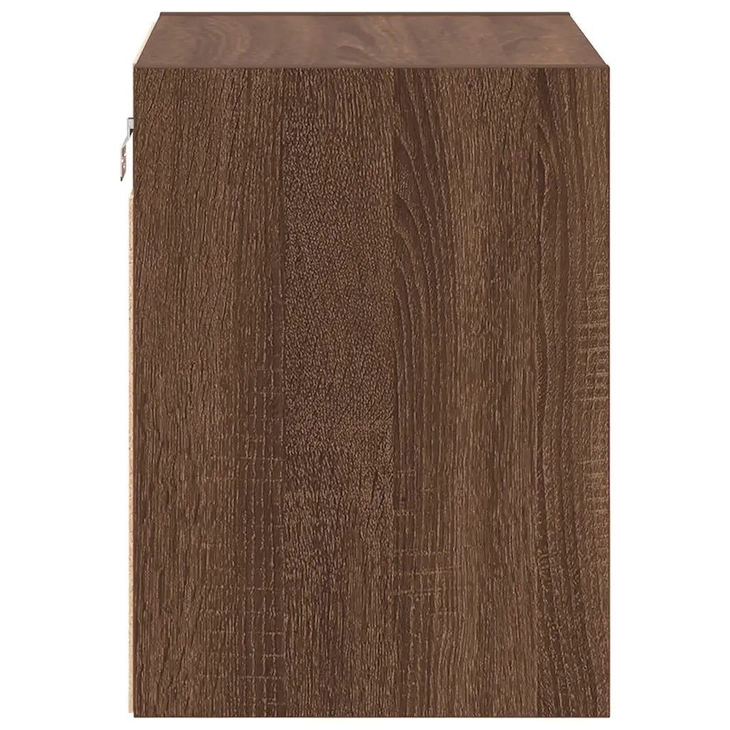 Pensili per Garage 2 pz Rovere Marrone in Legno Multistrato