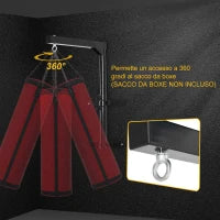 Supporto per Sacco da Boxe (40x64x60-88cm) Fissaggio a Parete Max 100 kg