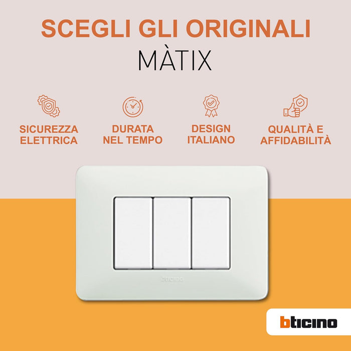 Bticino matix presa bivalente bipasso standard italiano am5180 pezzi 10