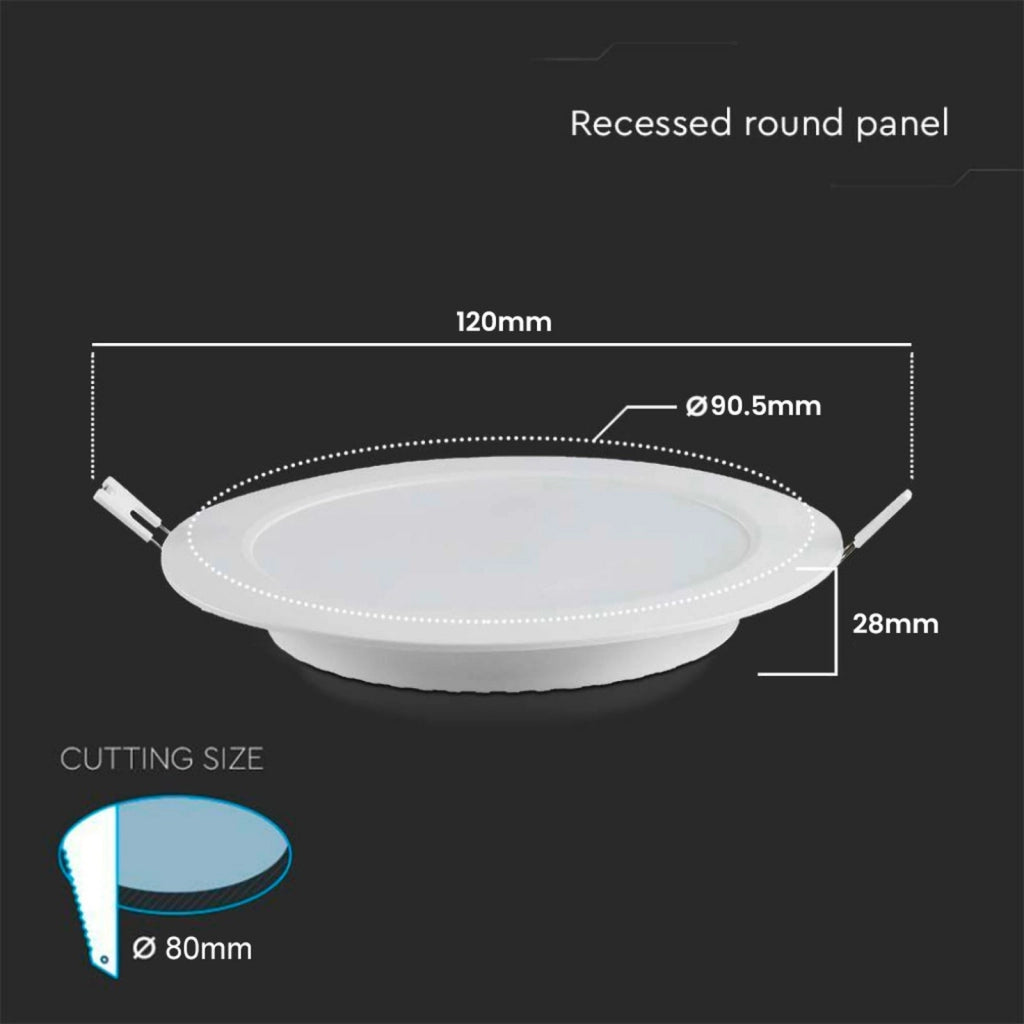 Faretto Pannello Led Da Incasso Rotondo 3W Bianco Freddo Diametro 85mm SKU-7857