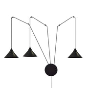 Lampadario Emibig Abramo moderno metallo nero triplo 3xE27