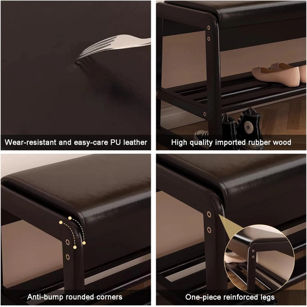 scarpiera Scarpiera in Legno Panca Organizzatore per riporre Scarpe con Sedile - Panca Ideale per Ingresso Corridoio per Piccoli Appartamenti, Dimensioni 80 x 34 x 42 cm
