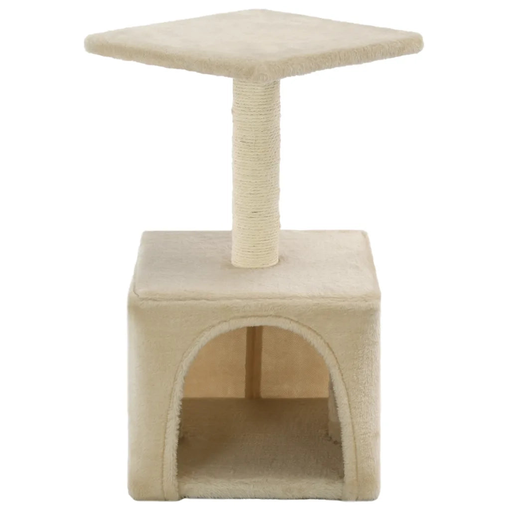 Albero per Gatti con Tiragraffi in Sisal 55 cm Beige CFW4177909