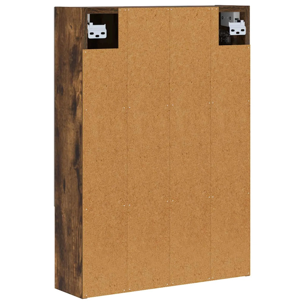 Mobiletto per specchio da bagno Rovere fumé 50 x 14,5 x 70 cm