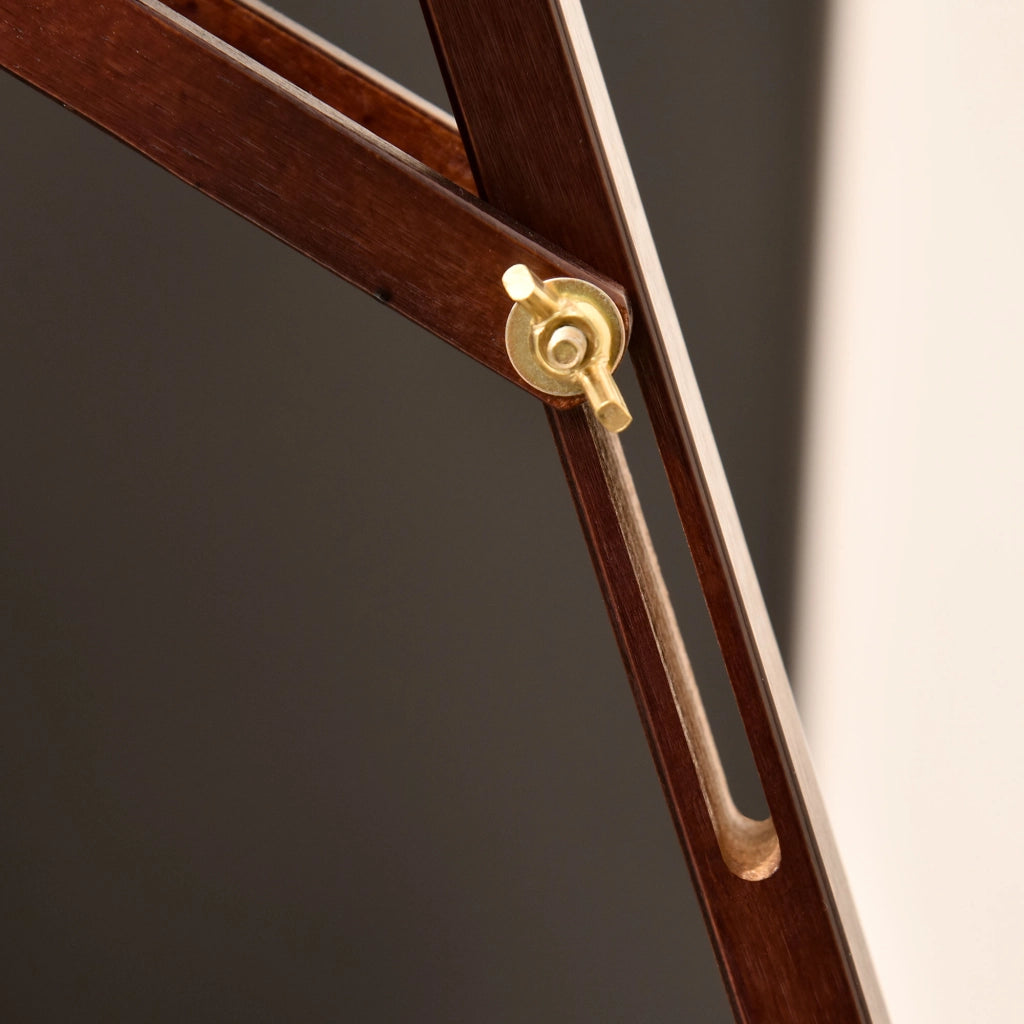 Easycomfort Cavalletto Pittura, 135 cm Cavalletto Treppiede per Dipingere su Tela, Cavalletto in Legno di Pino Regolabile, Portatile e Pieghevole con Pennello per Studio, Artisti e Pittori, Caffè