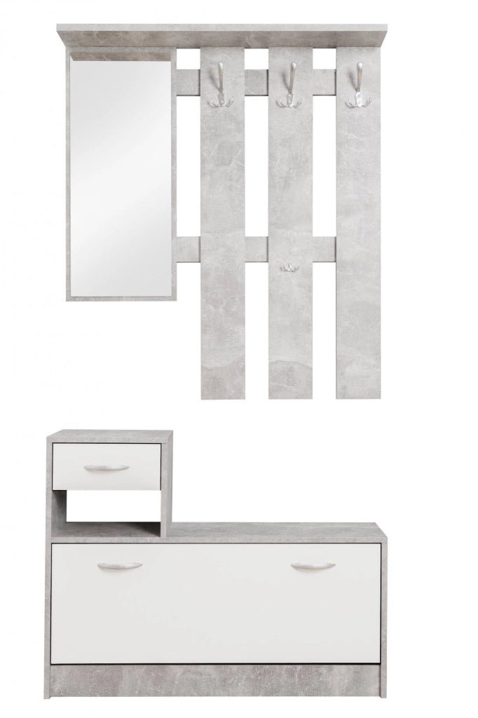 Irone, Mobile da Ingresso Colore Ante Grigio, 100x25x180h cm Grigio