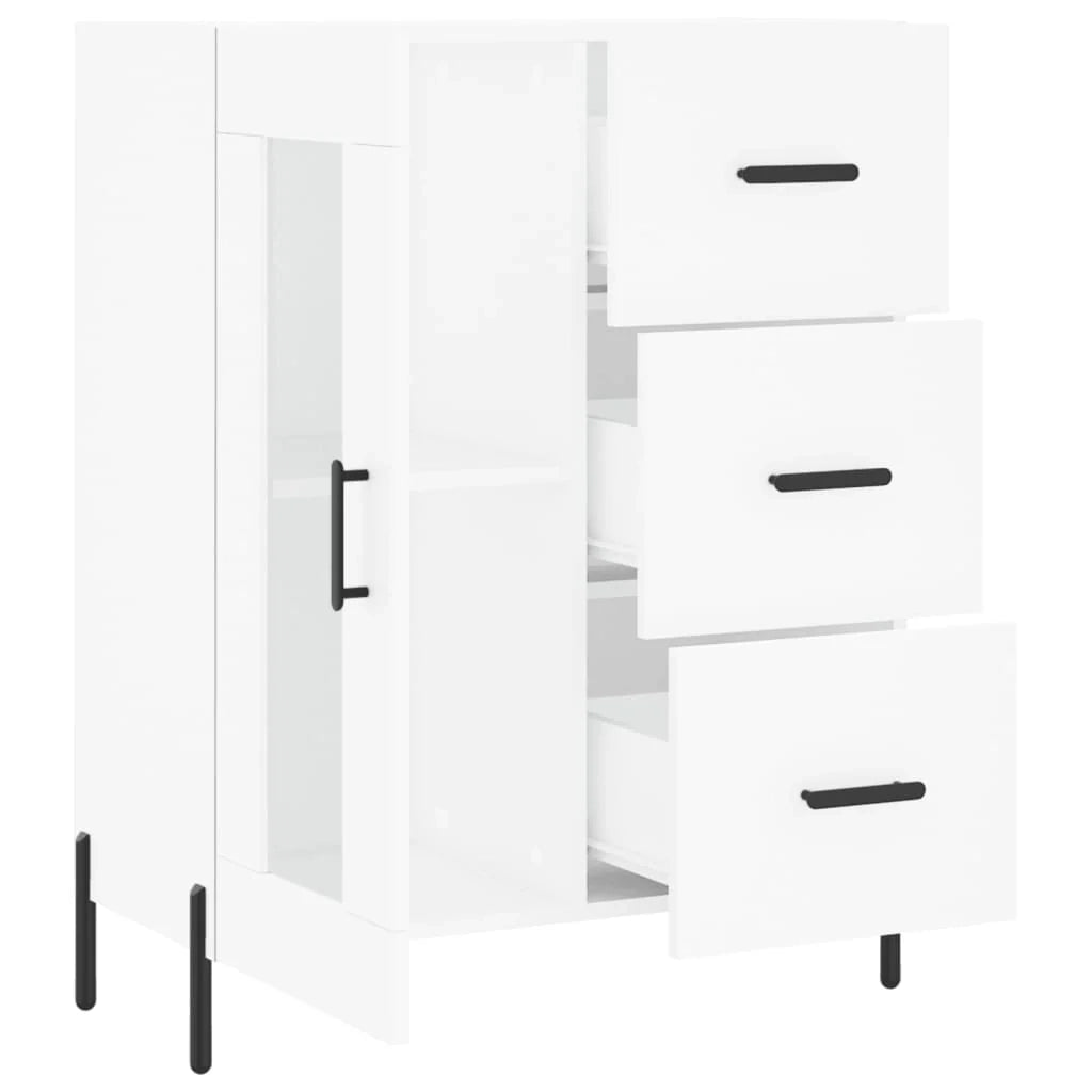 Buffet credenza cassettiera armadio mobile contenitore organizer per cucina soggiorno salotto 69,5 x 34 x 90 cm legno ingegnerizzato bianco 02_0030417