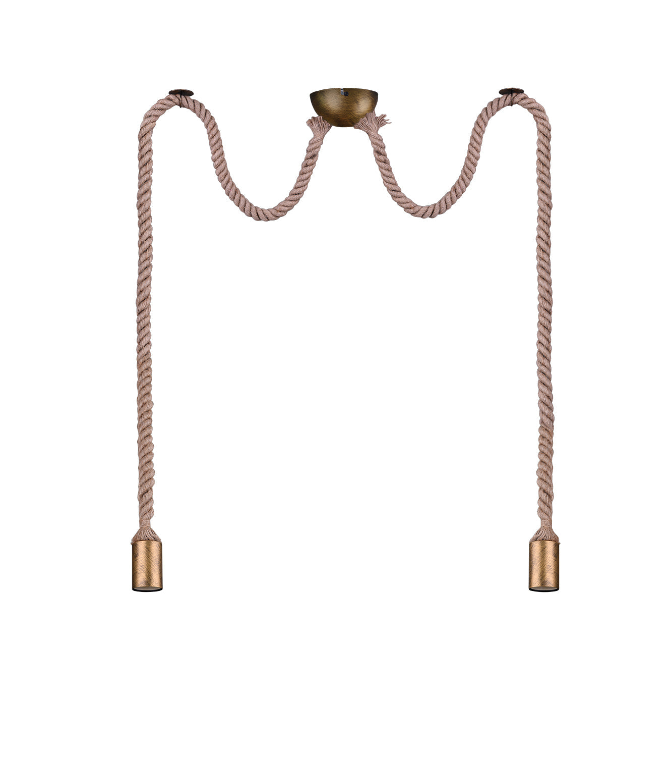 Lampada a Sospensione da Interno  E27 in Metallo Ottone Invecchiato